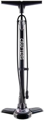 CraftPro Dual-Head Floor Pump: Accurate Gauge, High-Volume Steel, Presta/Schrader