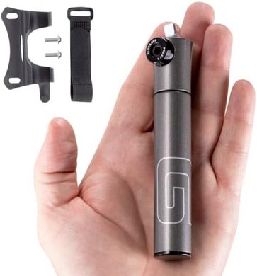 GIYO GM043 Mini Bike Pump: Metal, Telescopic, 80 PSI, Schrader/Presta