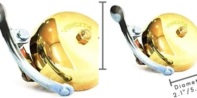 Vincita Vintage Brass Bike Bell: Clear, Resonant Tone. Easy Install.