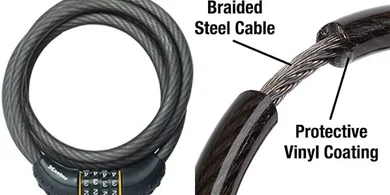 Master Lock 6ft Black Combination Bike Cable Lock (8122D)