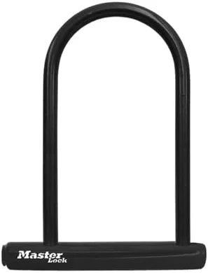 Master Lock 8170D: 6-inch Black U-Lock with 8" Shackle