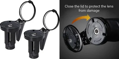 Adjustable Folding Bike Mirrors (2-pack, 360° rotation)