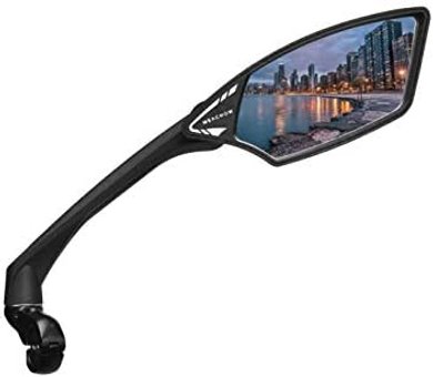 MEACHOW Rotatable Bike Mirror (Right, Silver, Scratch-Resistant)