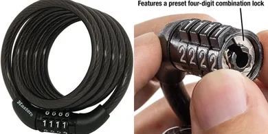 Master Lock 8143D Black Combination Bike Cable Lock
