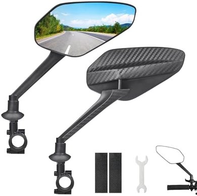 Zacro 2-Pack 360° Adjustable Bike Mirrors with Scratch-Resistant Lenses
