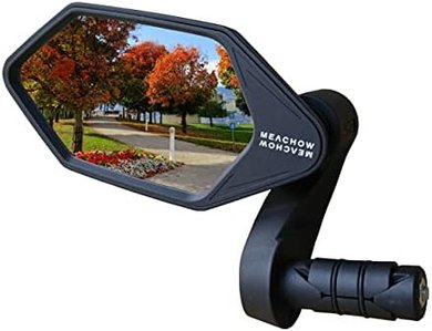 MEACHOW Crystal UHD Bike Mirror (Silver, Left)
