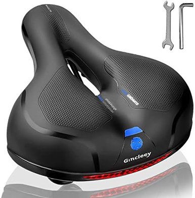 Comfort Bike Seat: Wide, Padded, Shock-Absorbing, Universal Fit