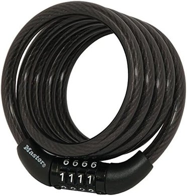 Master Lock 8143D Black Combination Bike Cable Lock
