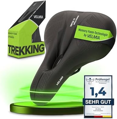 VELMIA: German-designed, comfy memory foam bike seat for all.