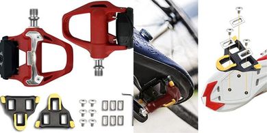 Carbon Fiber Road Bike Pedals (SPD-SL, 3-bolt cleats)