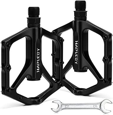 Hapleby Premium 9/16" Bike Pedals: Lightweight, Wide Platform, Sealed Bearings