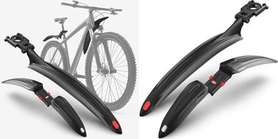 Velmia Bike Fender Set (24-29"): Universal, splash & dirt protection for MTBs.
