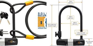 Via Velo Heavy-Duty U-Lock with Cable & Bracket
