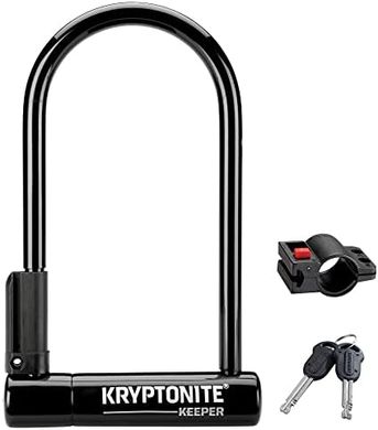 Kryptonite Keeper U-Lock: Heavy-duty, 12mm shackle, lifetime warranty.