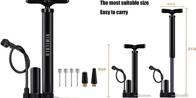 VIMILOLO Portable Bike Pump: 160PSI Presta/Schrader