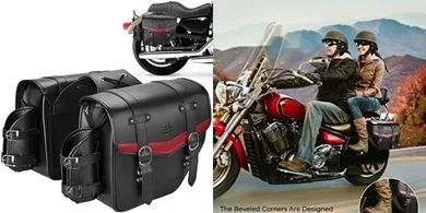 KEMIMOTO Waterproof Motorcycle Saddlebags (18L, Cup Holder)