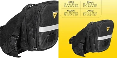 Topeak Aero Wedge Pack: Bike Bag with Strap Mount
