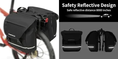 Waterproof 50L Bike Panniers: Rear Rack Bag for Cycling
