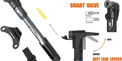 BV Mini Bike Pump: Portable, Presta/Schrader, Ball Needle Inflator