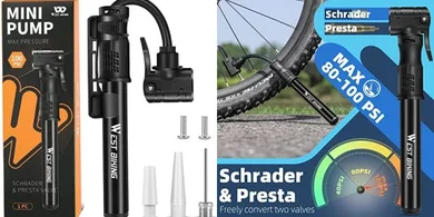 Mini Aluminum Alloy Bike Pump for Presta/Schrader Valves
