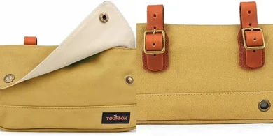 Vintage Canvas Bike Panniers & Handlebar Bag