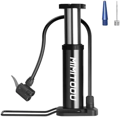 Mini Portable Bike Floor Pump with Presta/Schrader Valves
