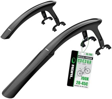 RBRL Quick-Release Bike Fenders: Adjustable, Full-Cover, 28-45mm Tires
