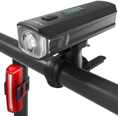 Bright 1200 Lumen USB-C Rechargeable Bike Lights (Front & Rear)