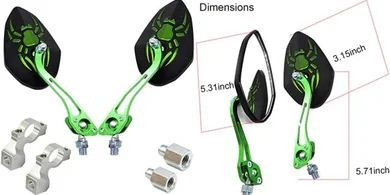 Adjustable Wide-Angle Bike Mirror for Road & Mountain Bikes