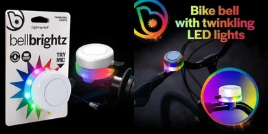 Brightz Bell: LED Bike Bell with Rainbow Halo Light