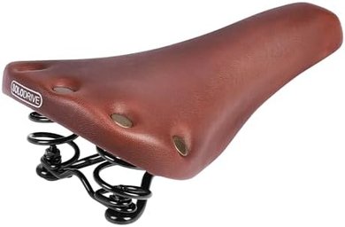Vintage Comfort Bike Saddle: PU Leather, Memory Foam, Spring Suspension
