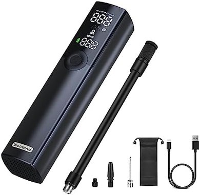 Woowind BP188 Electric Bike Pump: Portable, 120-150PSI, Multi-Valve