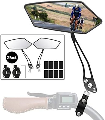 HD Wide Angle Bicycle Mirrors: 360° Adjustable, Blast-Resistant